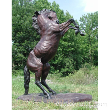 Escultura de salto de cobre amarillo caliente del caballo del tamaño de la vida